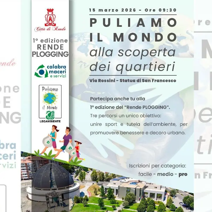 Puliamo il mondo, Rende aderisce (in chiave cittadina) all’iniziativa di Legambiente