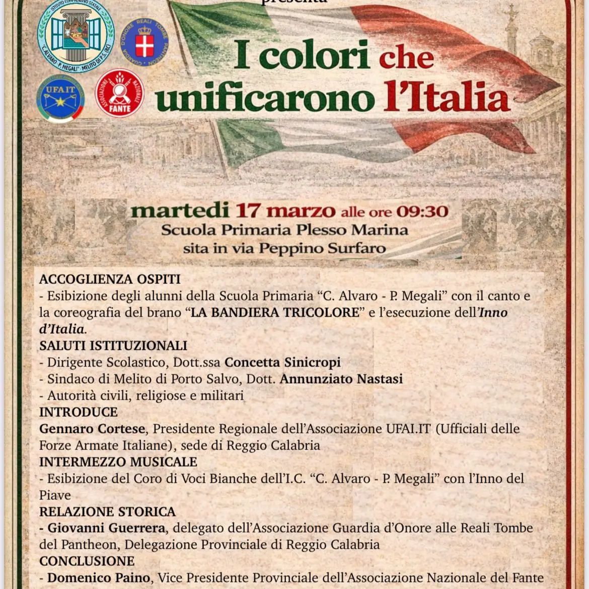 A Melito Porto Salvo\u00A0iniziativa storico-culturale promossa dall’Istituto Comprensivo “C. Alvaro – P. Megali”\n