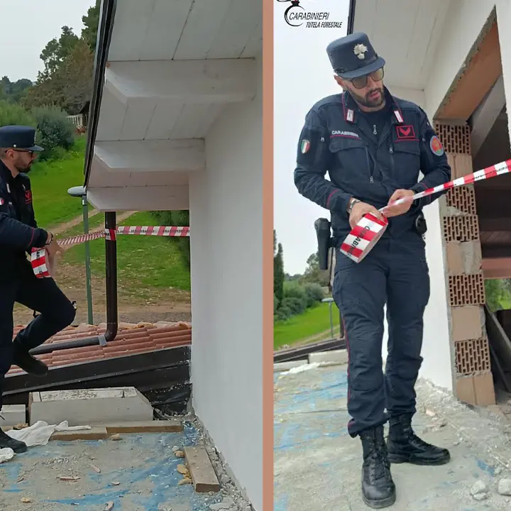Sequestrato un cantiere abusivo ad Amendolara: intervento dei Carabinieri Forestali\n