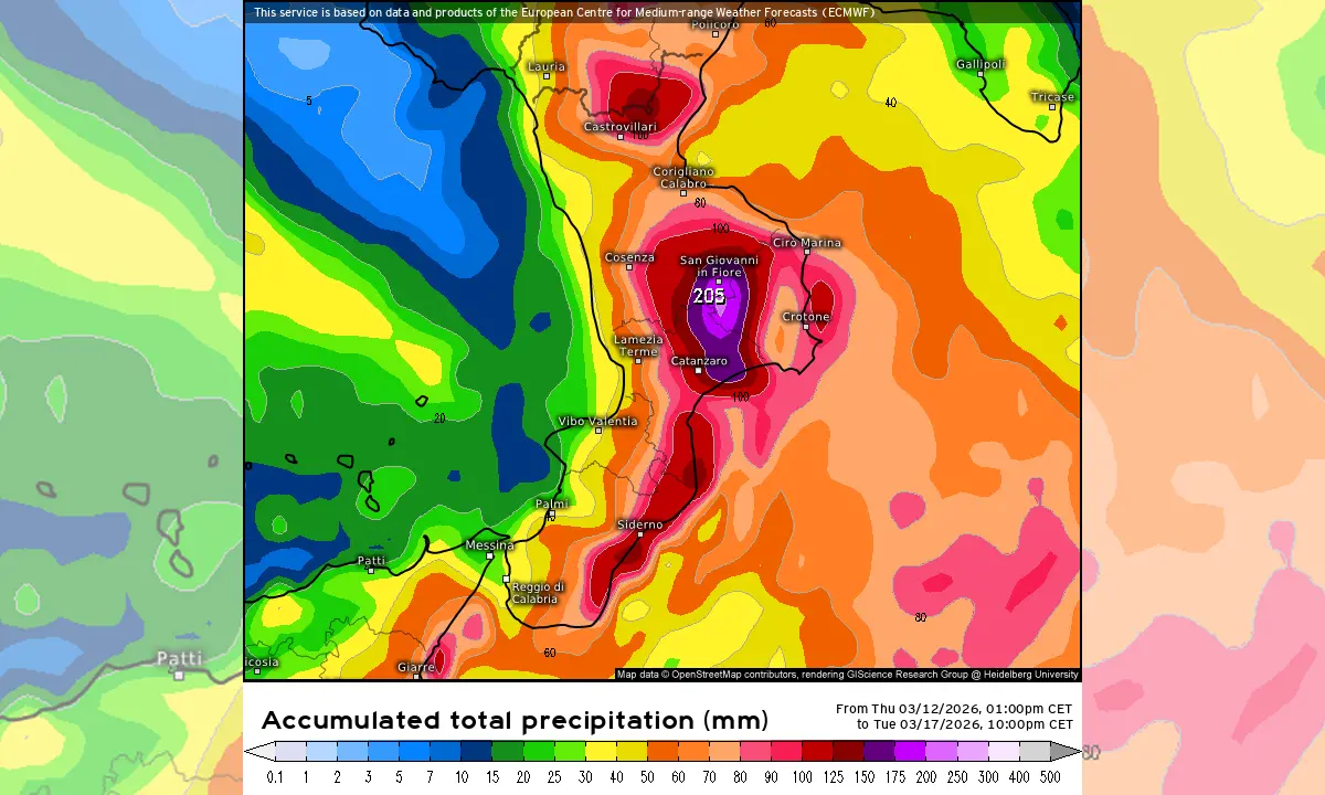 Meteo Cosenza, in arrivo una nuova ondata temporalesca che interesserà lo Ionio