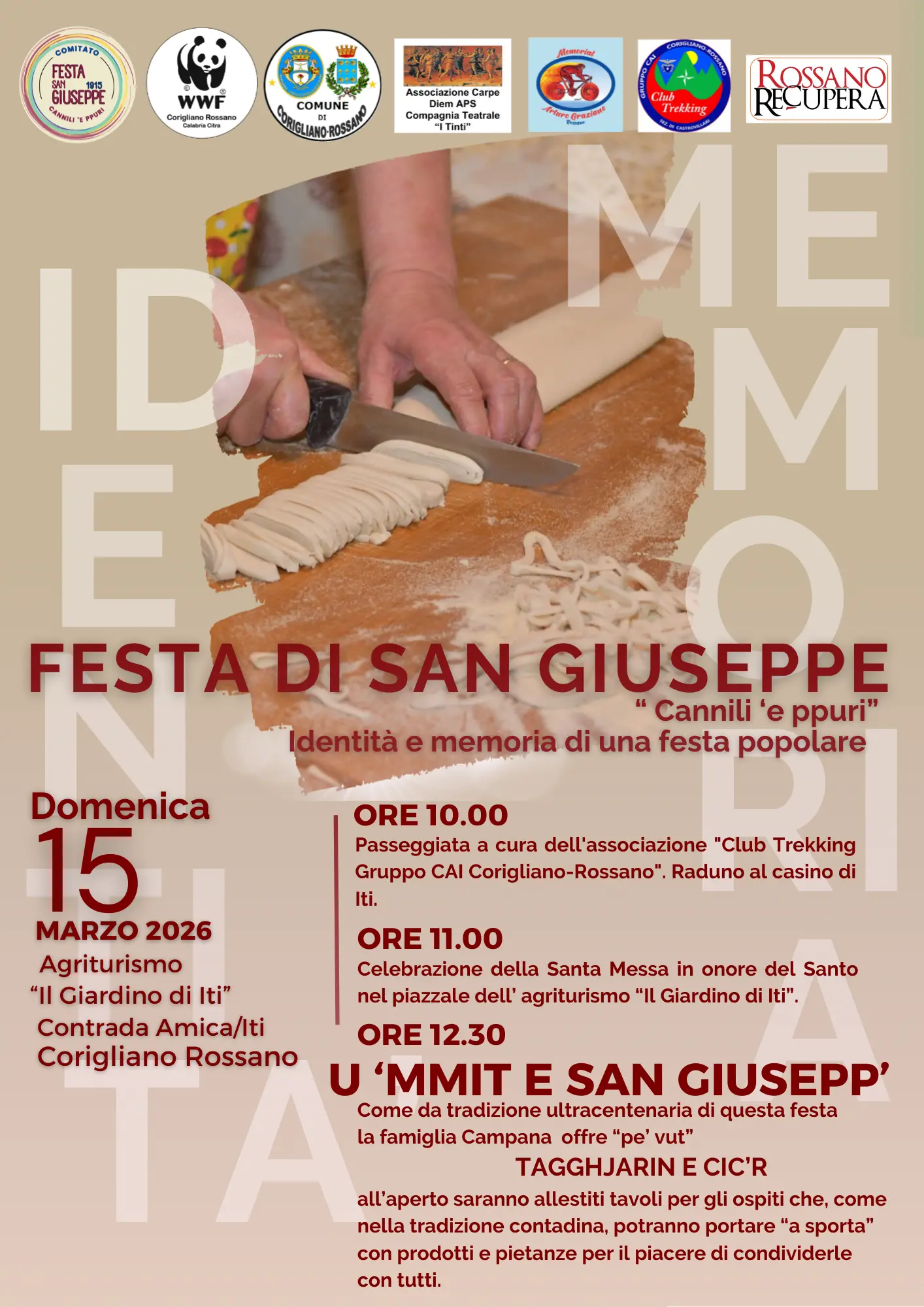 A Iti torna la Festa di San Giuseppe: fede, memoria e convivialità con i “cannili e ppuri”\n