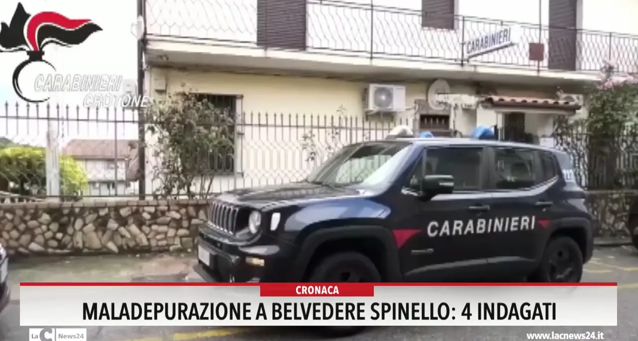 Maladepurazione a Belvedere Spinello: 4 indagati