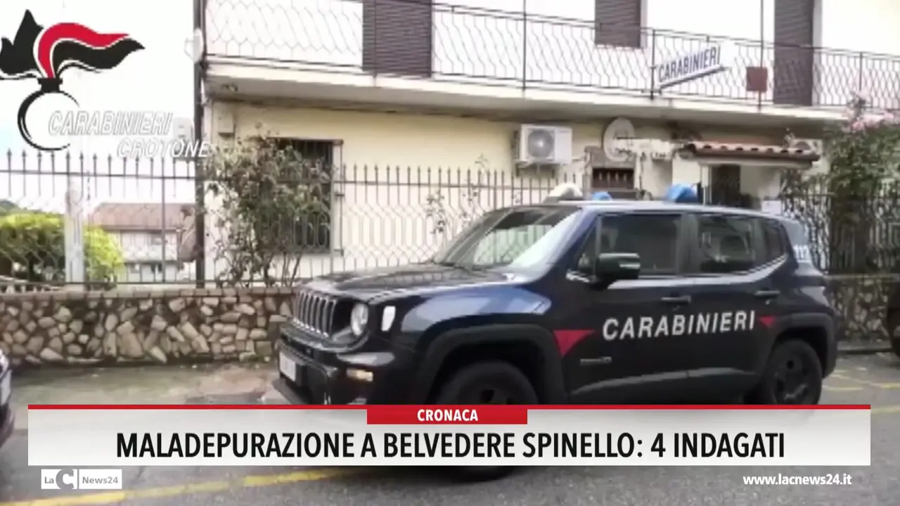 Maladepurazione a Belvedere Spinello: 4 indagati