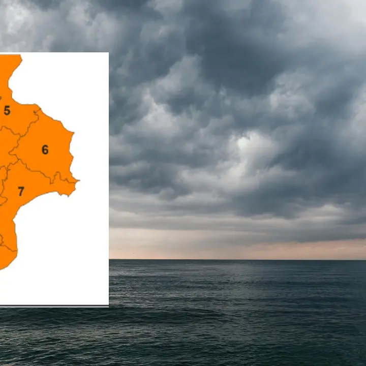 Allerta arancione su tutta la Calabria per domani, in arrivo il ciclone Jolina: porterà temporali e nubifragi\n