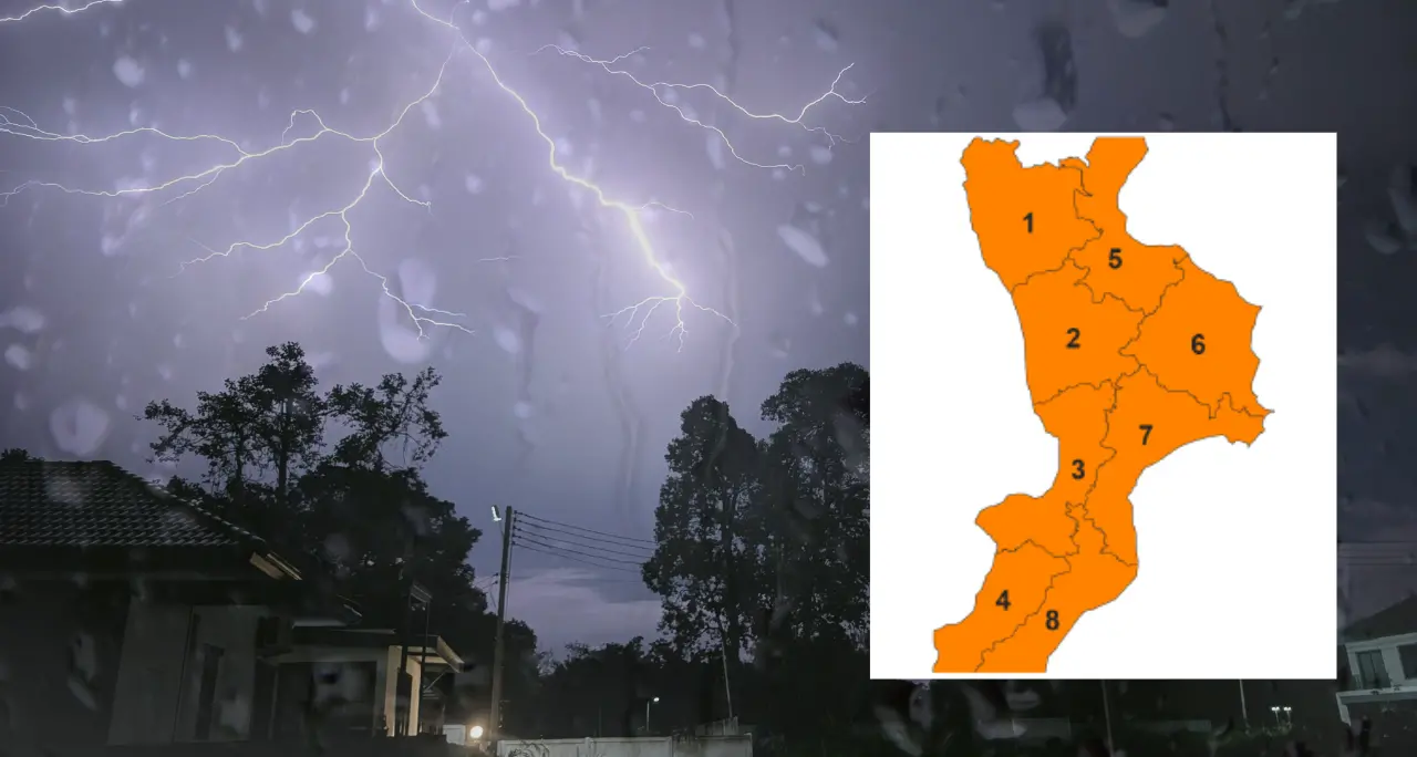 Allerta arancione in Calabria, ciclone Jolina alle porte: previsti temporali e vento forte\u00A0anche nel Vibonese\n
