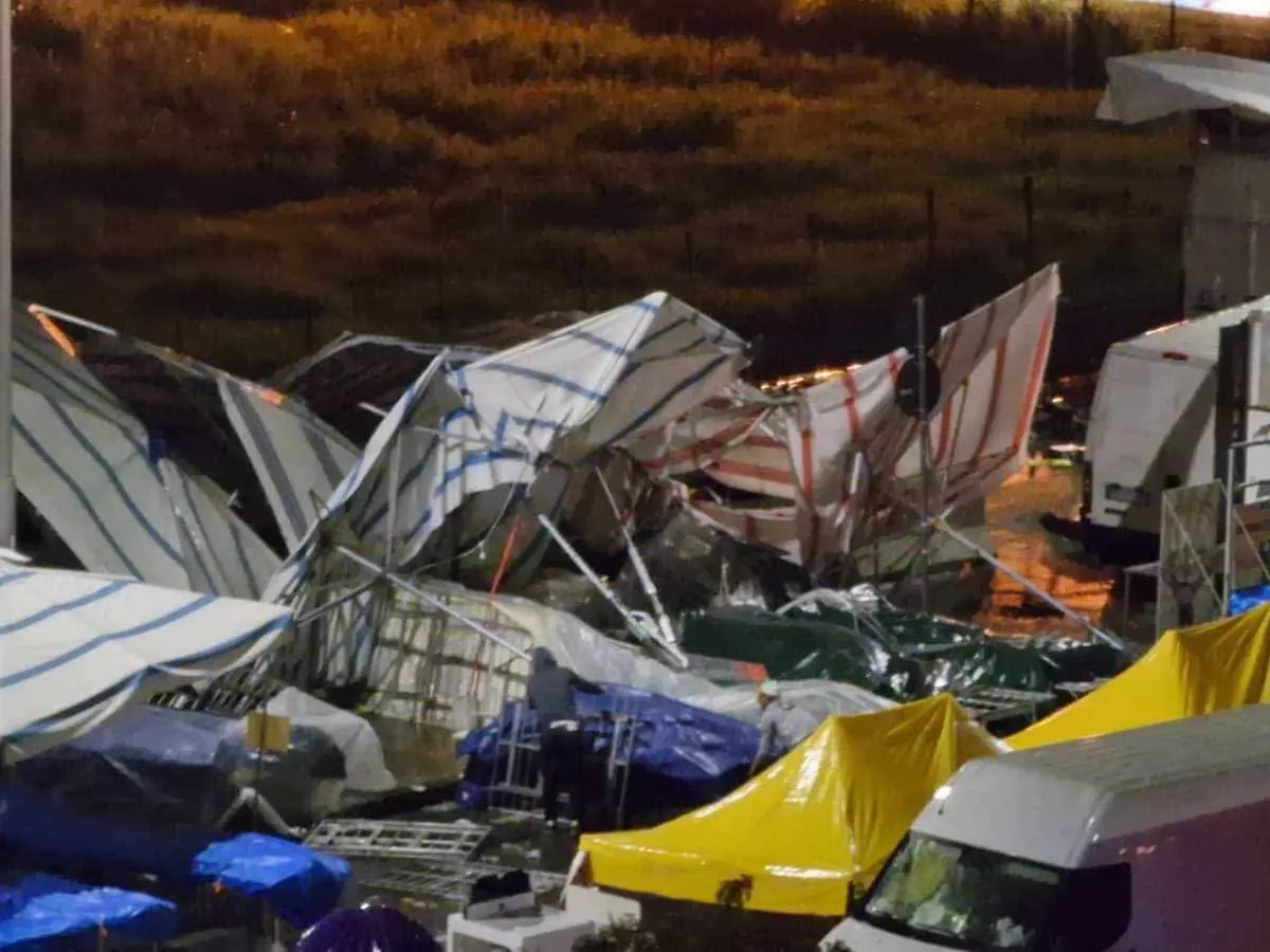 Il ciclone Jolinda si abbatte sulla Fiera di San Giuseppe, bancarelle distrutte