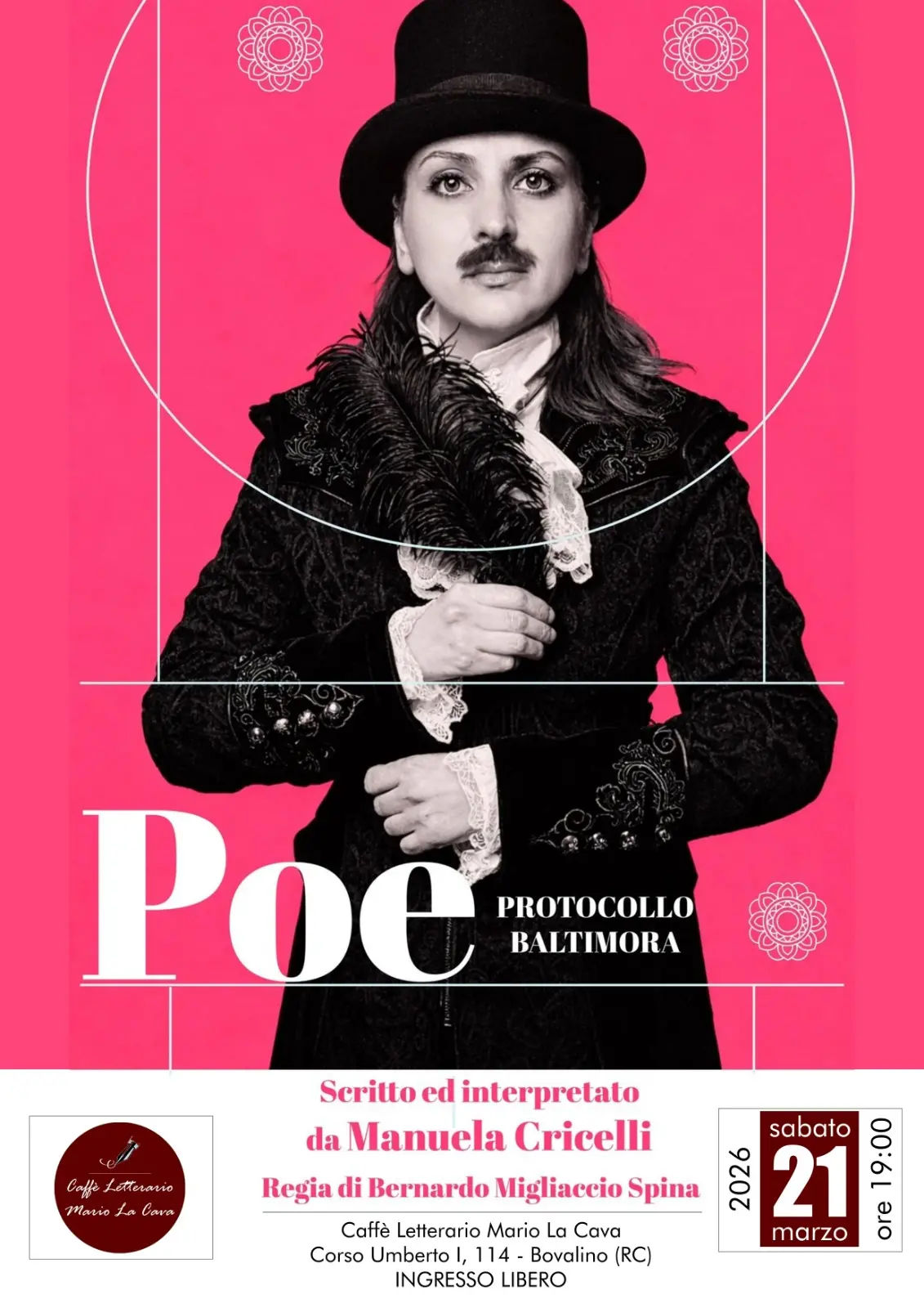 Bovalino, al Caffè Letterario “Mario La Cava” il\u00A0nuovo spettacolo teatrale di Manuela Cricelli\n