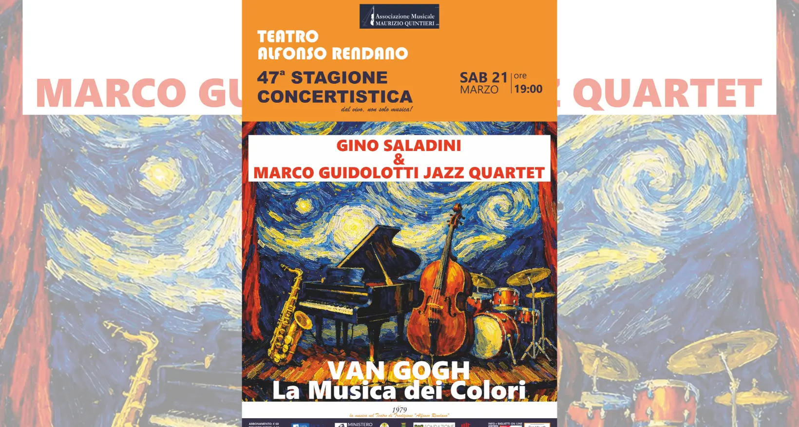Van Gogh –\u00A0La musica dei colori: al Rendano di Cosenza un viaggio tra jazz, voce e immagini\n