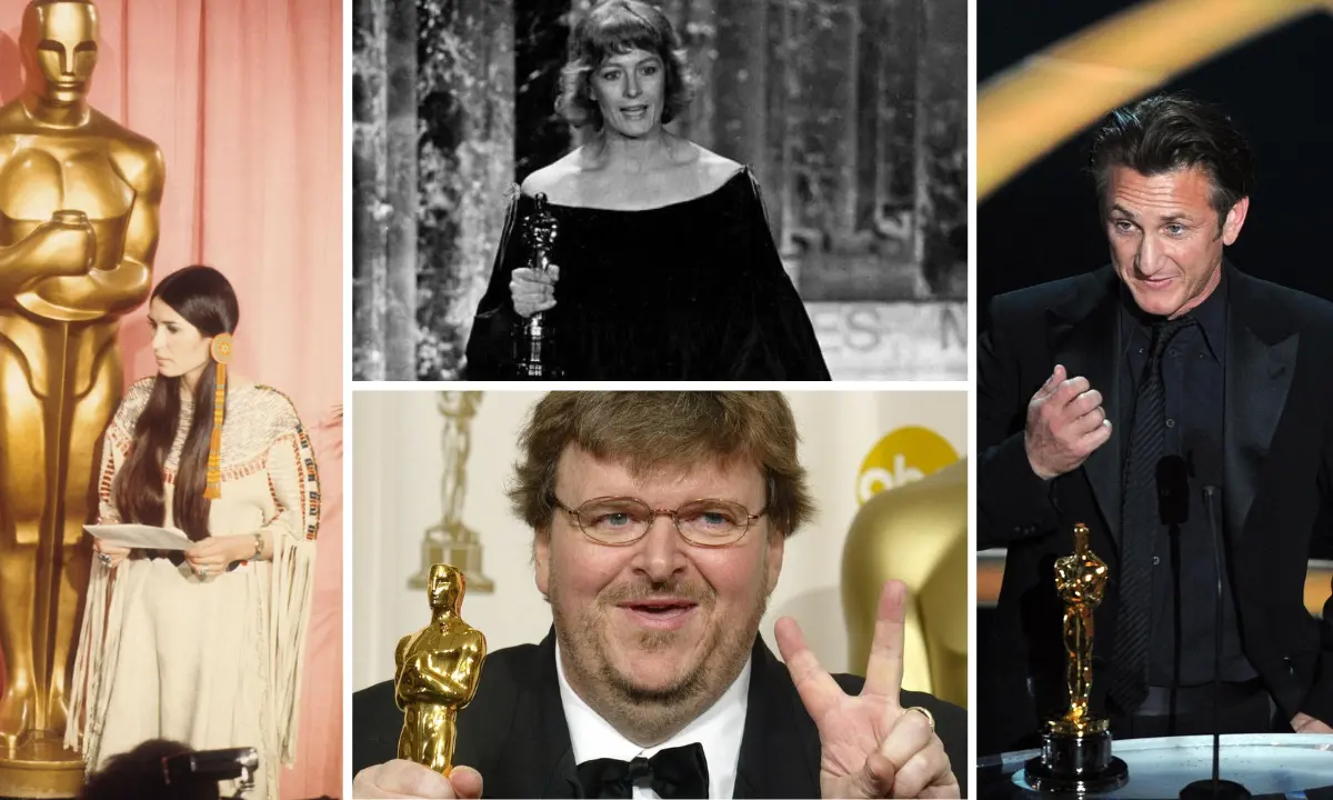 Oscar e politica: da Sean Penn a Vanessa Redgrave. Rifiuti clamorosi e discorsi che hanno fatto storia\n