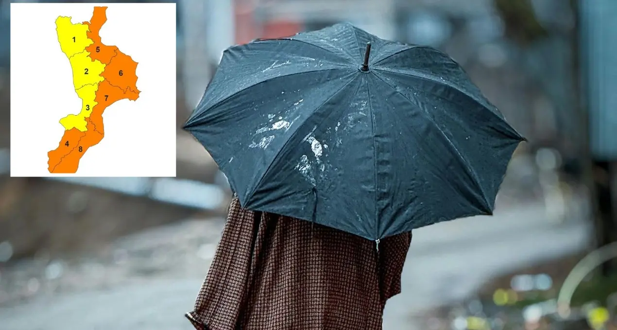 Maltempo:\u00A0domani\u00A0allerta gialla per i\u00A0territori di Vibo e fascia tirrenica, arancione nel resto della\u00A0Calabria\n