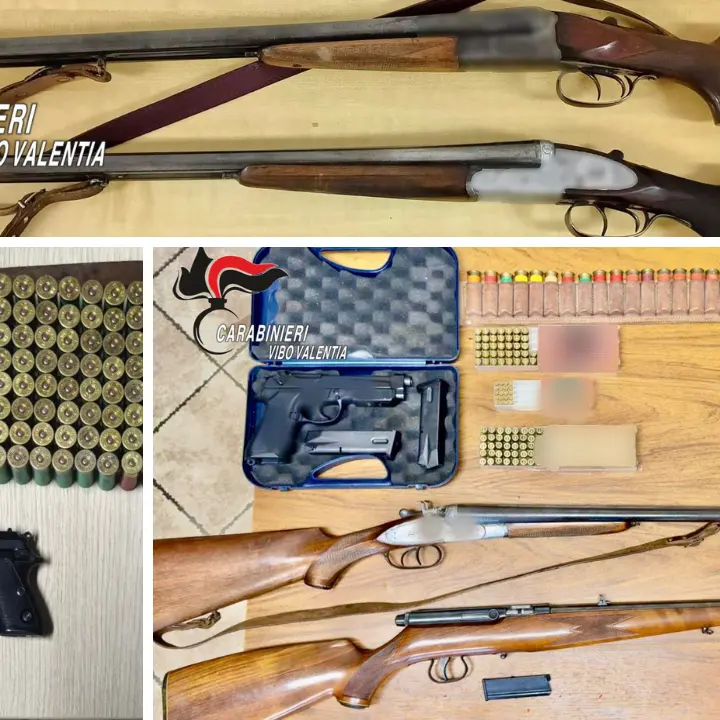 Continuano i\u00A0controlli sulle armi nel Vibonese: nuova sfilza di sequestri e denunce in diversi comuni\u00A0\n