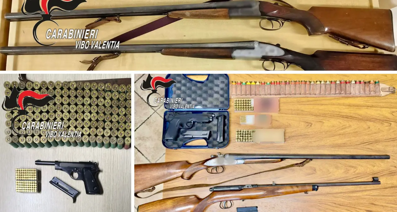Continuano i\u00A0controlli sulle armi nel Vibonese: nuova sfilza di sequestri e denunce in diversi comuni\u00A0\n