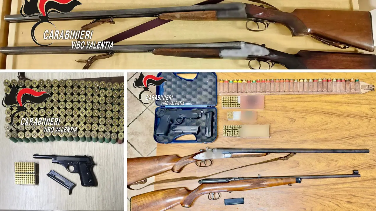 Continuano i\u00A0controlli sulle armi nel Vibonese: nuova sfilza di sequestri e denunce in diversi comuni\u00A0\n