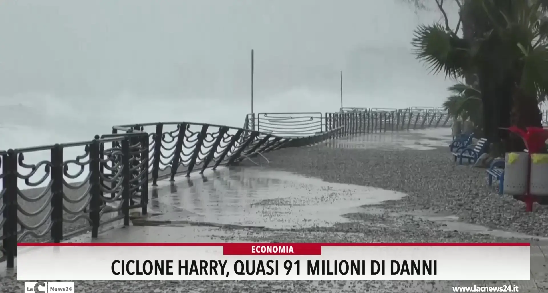 Ciclone Harry quasi 91 milioni di danni