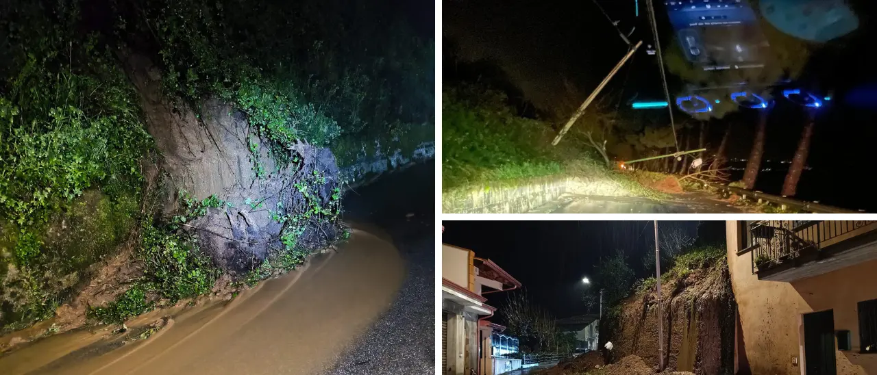 Allarme maltempo nel Vibonese: frane e tralicci abbattuti a San Nicola da Crissa, chiusa la statale 110\n