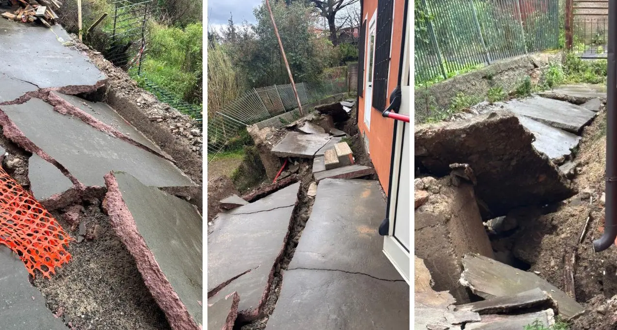 <p>Tragedia sfiorata nel Vibonese, a Capistrano per le forti piogge cede l'atrio di una scuola </p>