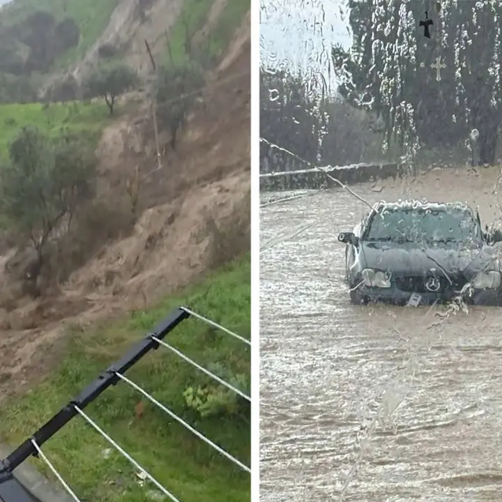 Crosia, situazione drammatica:\u00A0evacuazione immediata per frane e\u00A0allagamenti | VIDEO