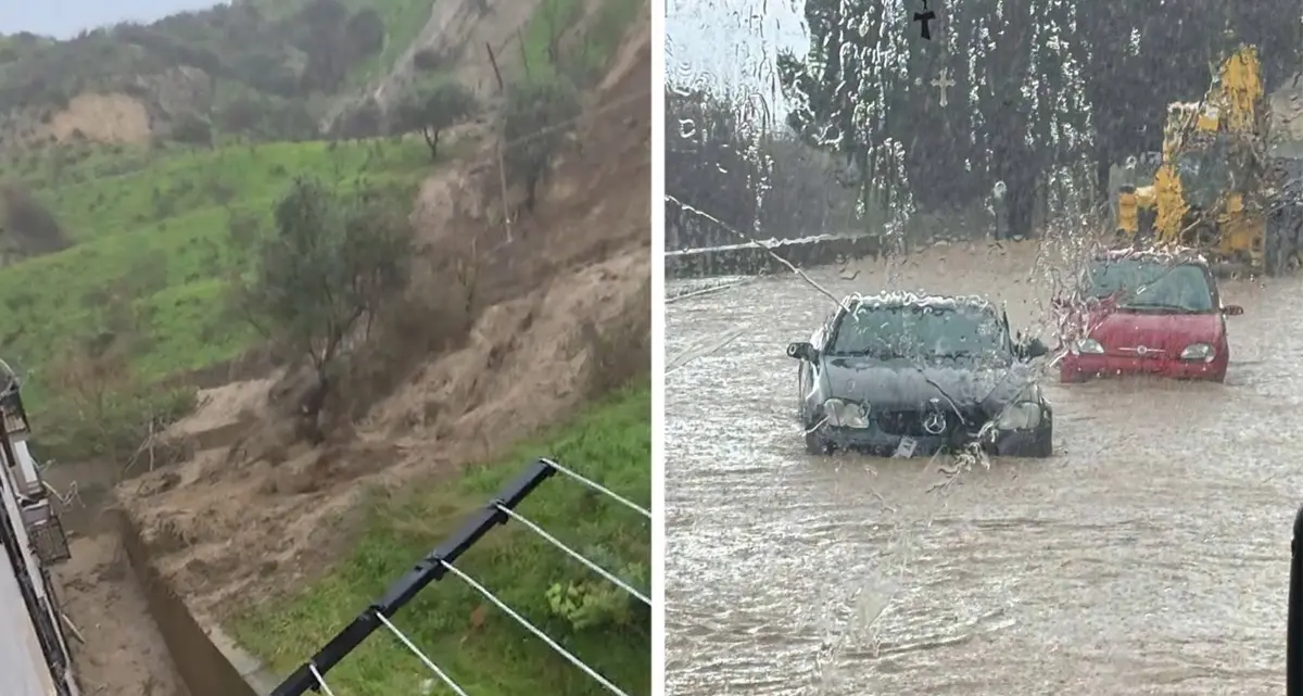 Crosia situazione drammatica:\u00A0evacuazione immediata per frane e\u00A0allagamenti | VIDEO\n