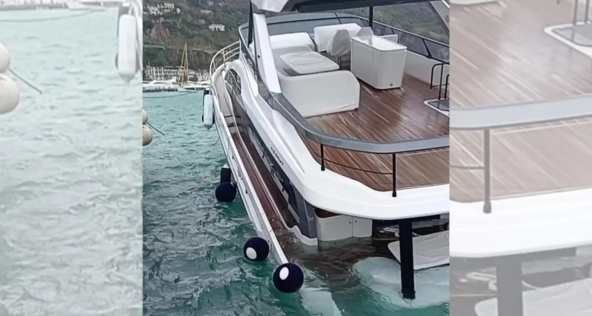 Cetraro, yacht milionario affonda nel porto durante la notte | VIDEO\n