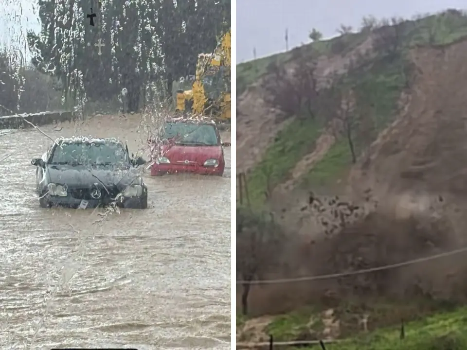 Calabria, il ciclone Jolina infierisce sullo Jonio: decine di famiglie evacuate e auto in trappola sulla statale 106