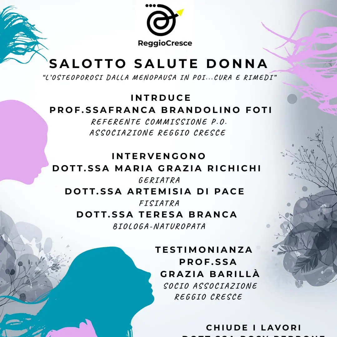 Salotto Salute Donna a Reggio Calabria: focus su osteoporosi e menopausa\n