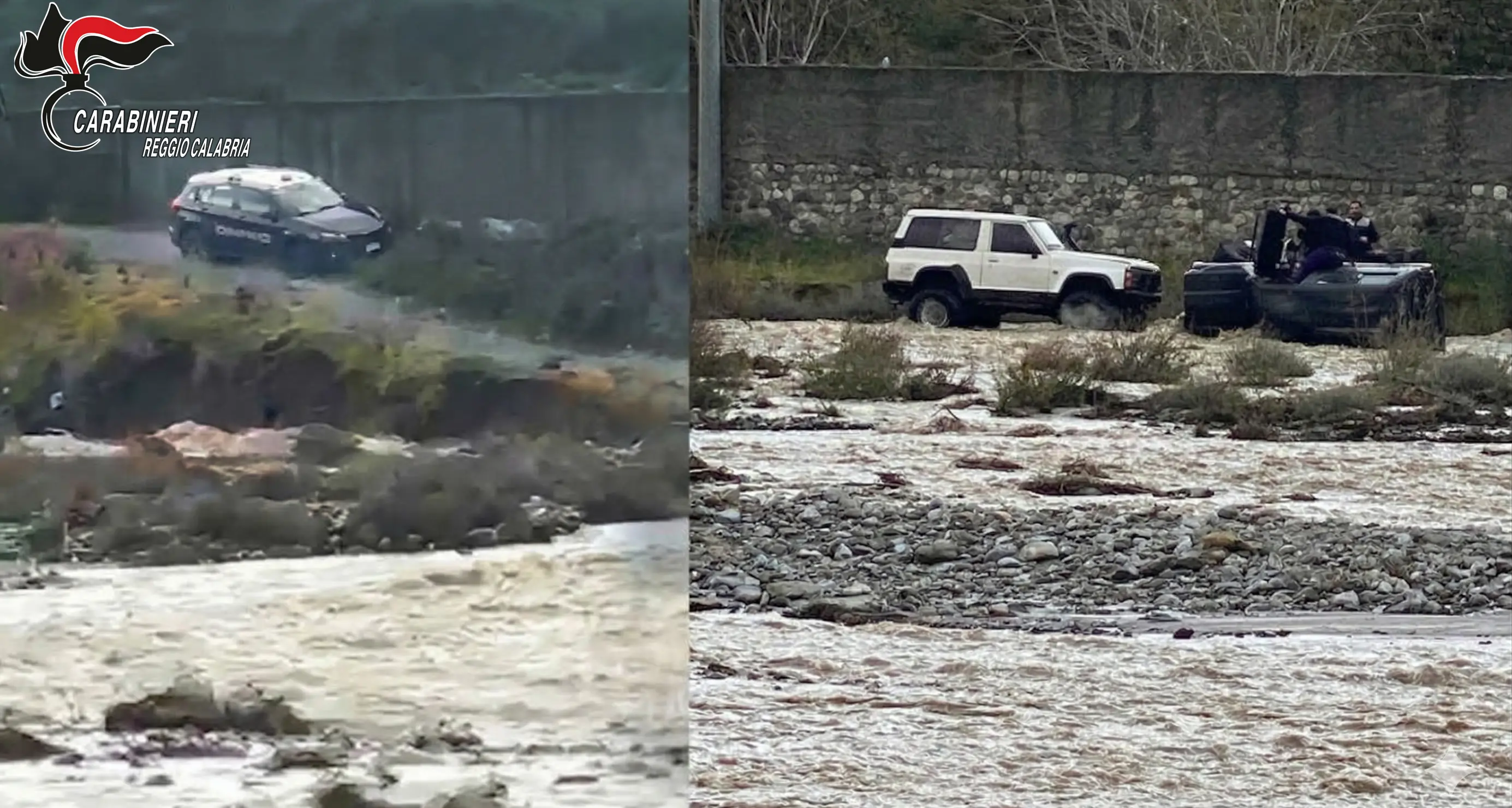 <p>Reggio Calabria, auto si ribalta in un torrente: i carabinieri <span style=\"color:hsl(0, 75%, 60%);\">salvano due persone</span> intrappolate dentro</p>