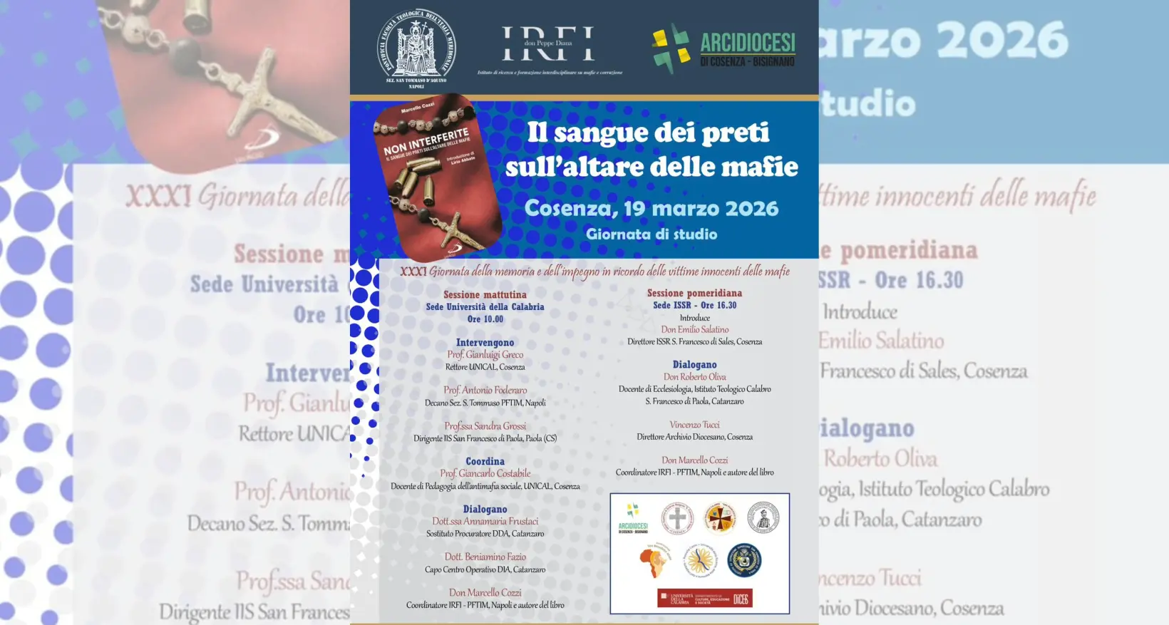 Il sangue dei preti sull’altare delle mafie, a Rende una giornata di studi\u00A0sul martirio dei sacerdoti\u00A0\n