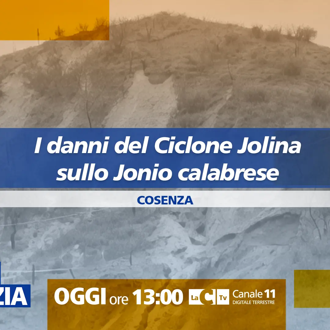 Il ciclone Jolina si abbatte sullo Jonio calabrese: danni, frane e famiglie evacuate. Il punto a Dentro la Notizia\n