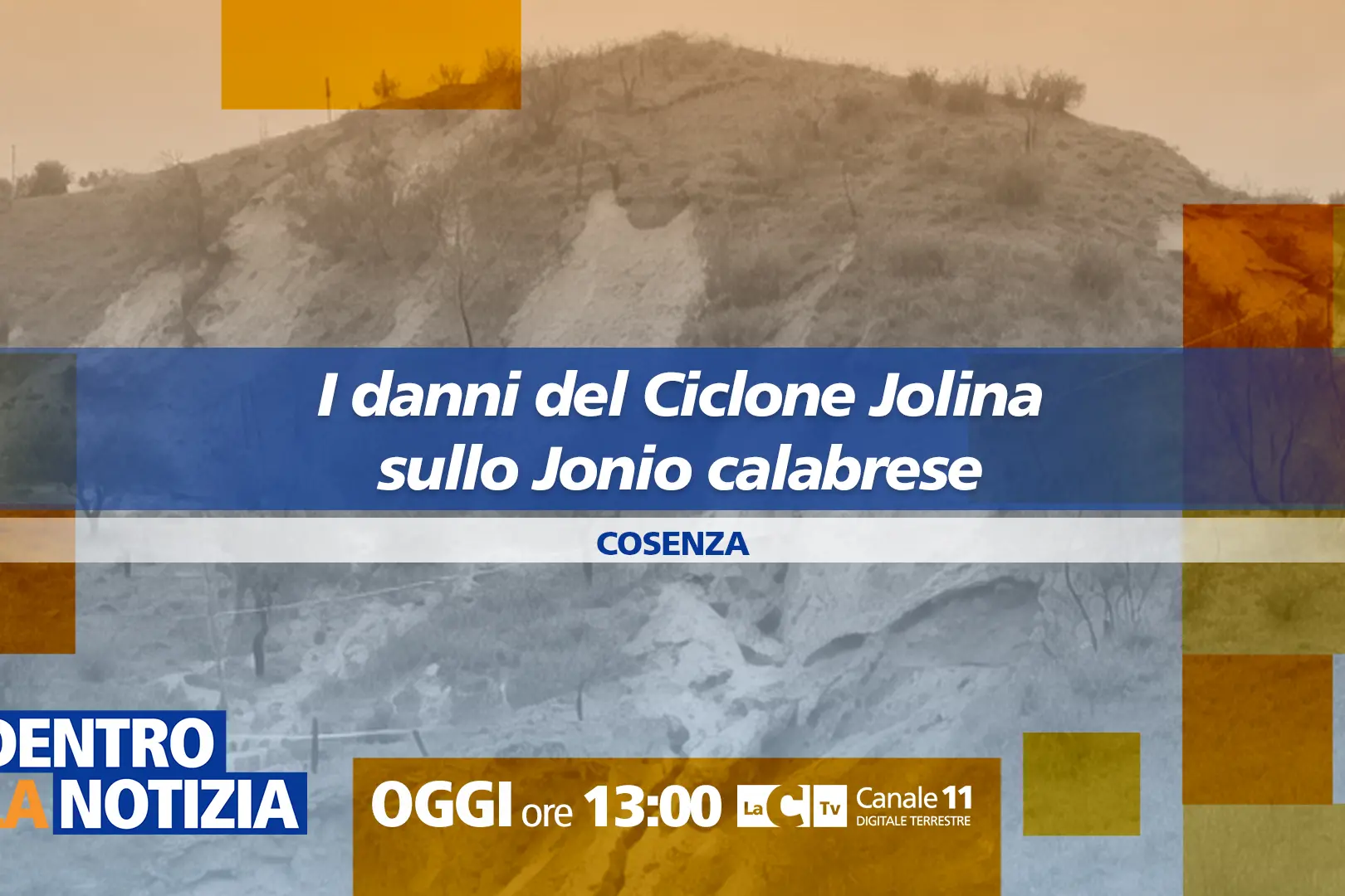 Il ciclone Jolina si abbatte sullo Jonio calabrese: danni, frane e famiglie evacuate. Il punto a Dentro la Notizia\n