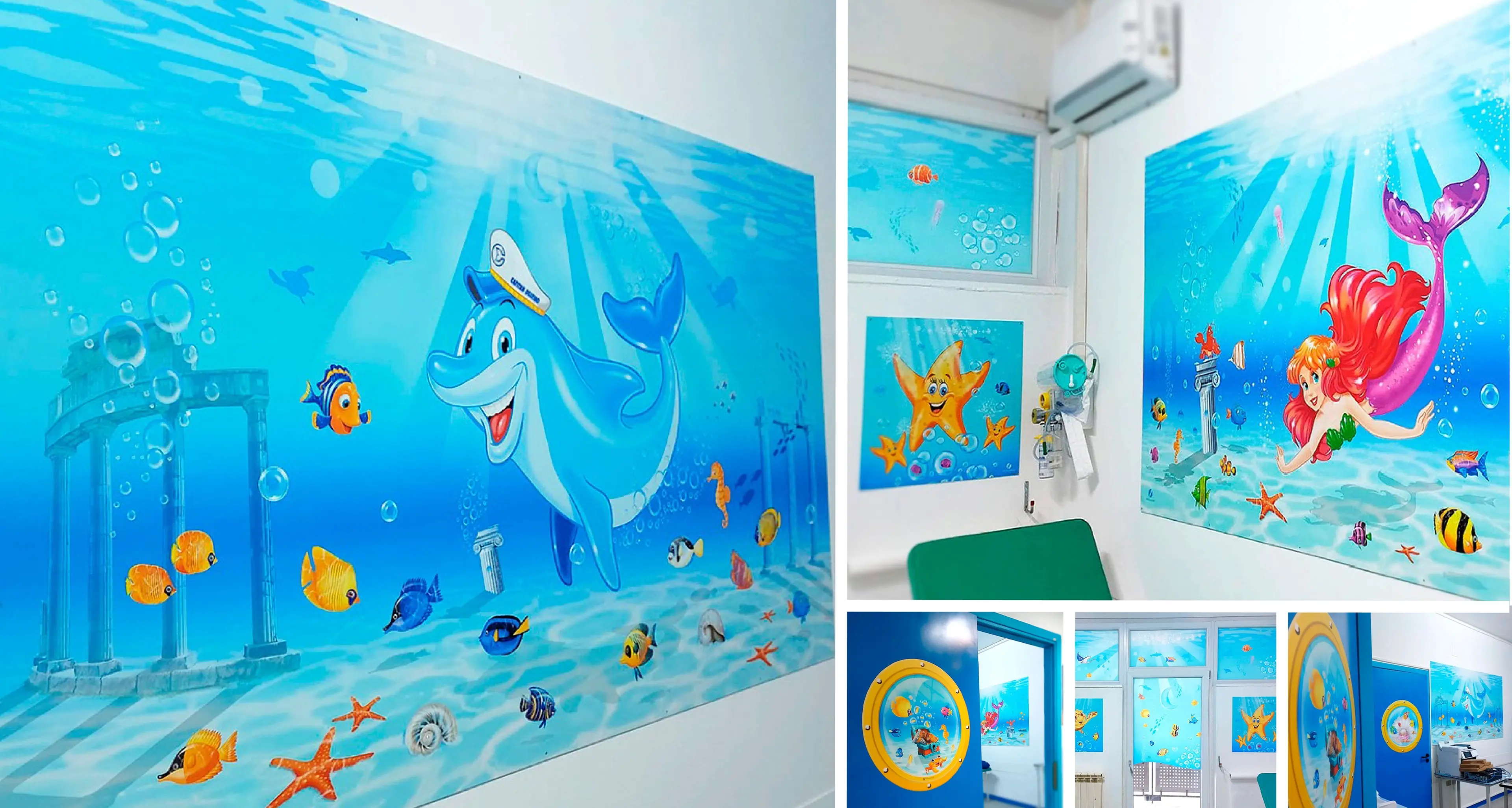 Il mare entra in corsia a Castrovillari: pesci e creature marine colorano la Pediatria\u00A0\n