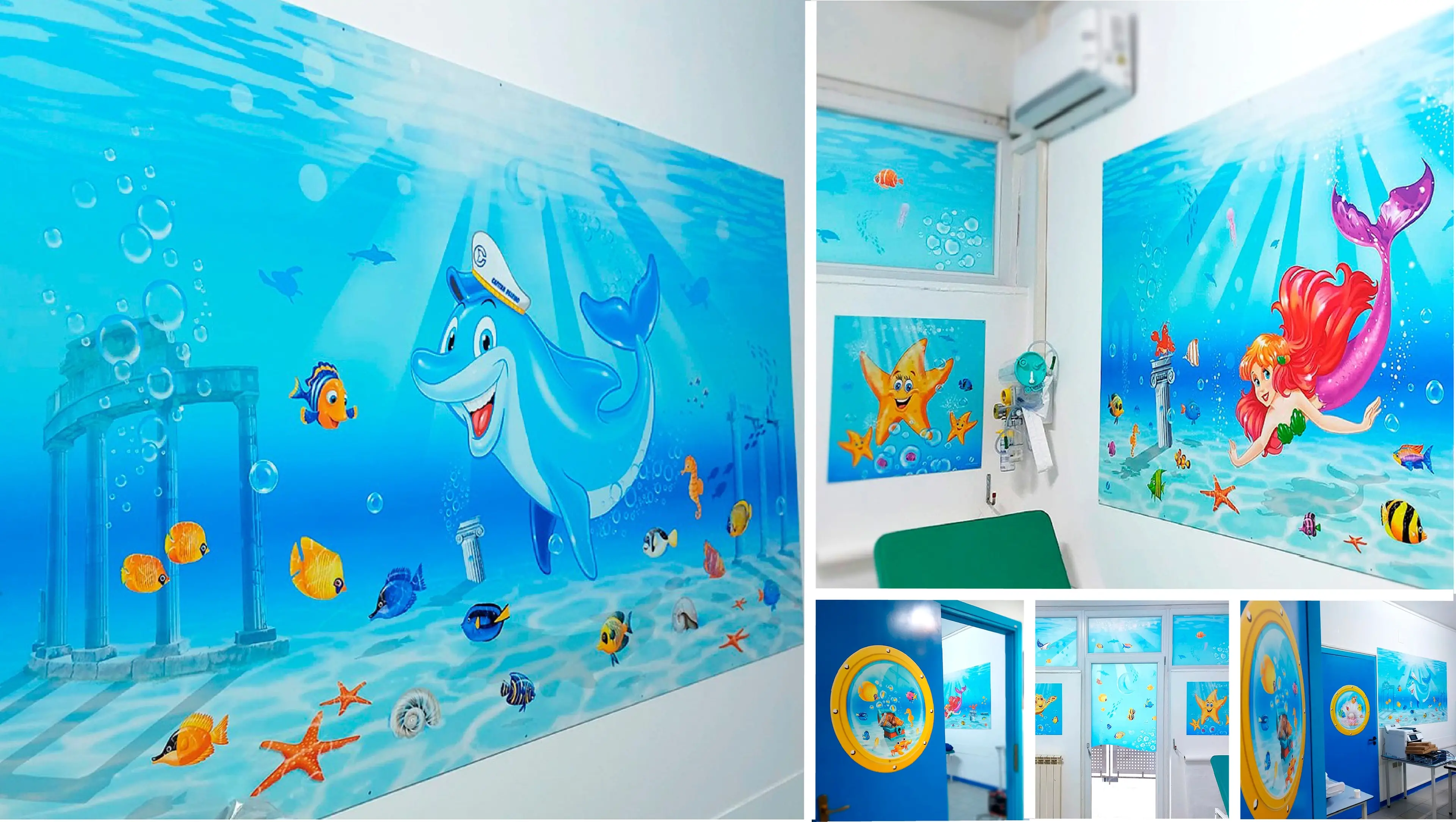 Il mare entra in corsia a Castrovillari: pesci e creature marine colorano la Pediatria\u00A0\n