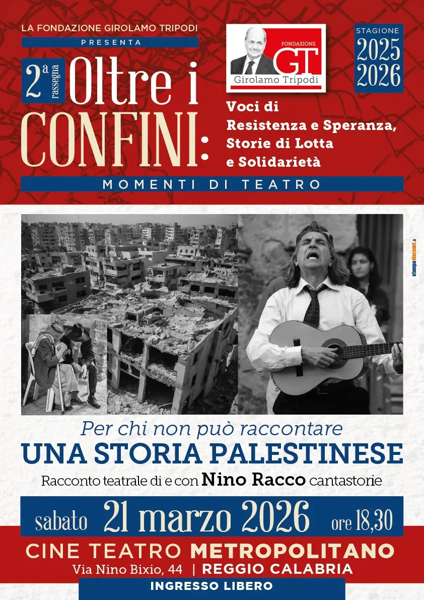 Reggio Calabria, al Cine Teatro Metropolitano “Una storia palestinese”\n