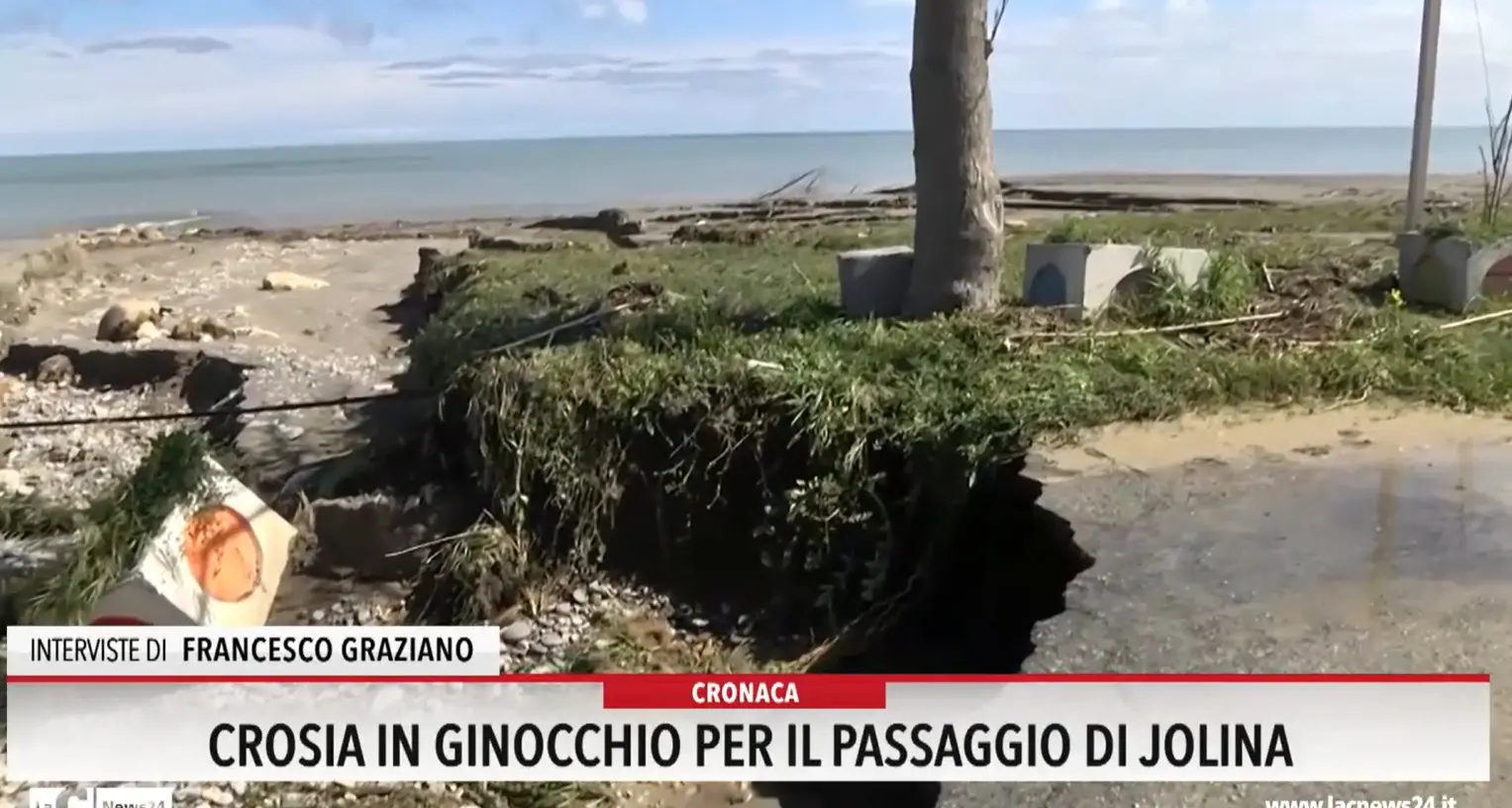 Crosia in ginocchio per il passaggio di Jolina