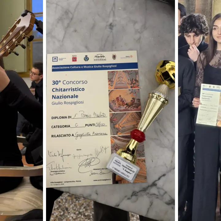 Talenti vibonesi: Francesca Gugliotta conquista il primo premio assoluto al Concorso nazionale chitarristico\u00A0Rospigliosi\n