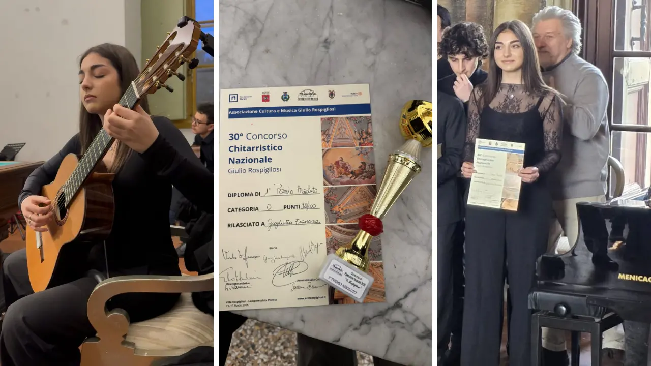 Talenti vibonesi: Francesca Gugliotta conquista il primo premio assoluto al Concorso nazionale chitarristico\u00A0Rospigliosi\n