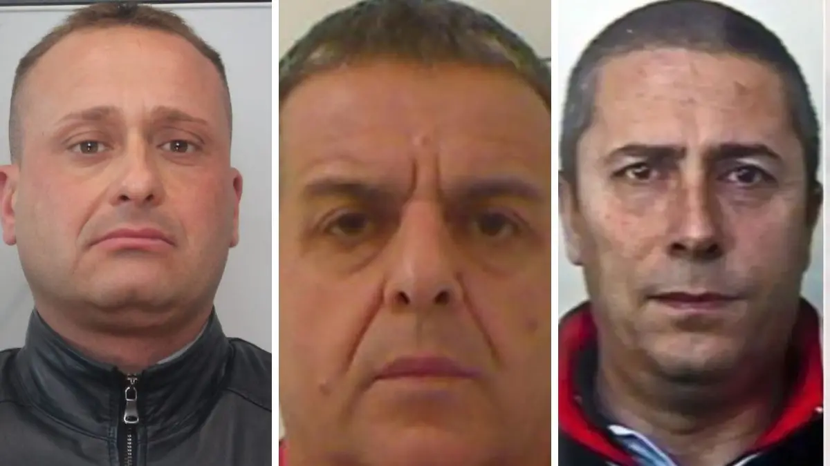 Nella foto i boss di \\'ndrangheta Roberto Porcaro, Francesco Patitucci e Mario \"Renato\" Piromallo