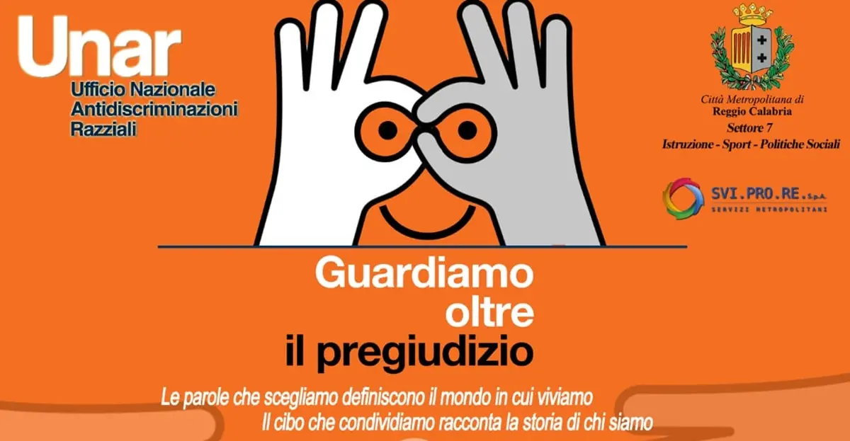 Città Metropolitana di Reggio e Unar insieme per l’evento “Guardiamo oltre il pregiudizio”