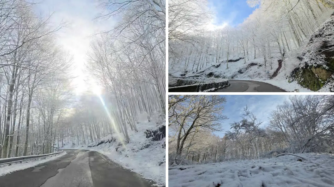 Monte Pecoraro imbiancato a due giorni dalla primavera (foto e video di Pasquale Rullo)