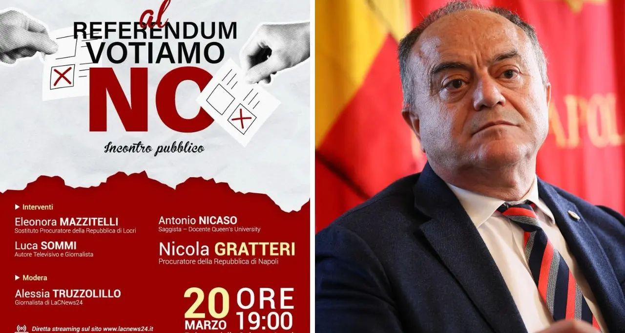 “Al referendum votiamo No”: a Locri tutto pronto per l’incontro con il procuratore Nicola\u00A0Gratteri\n