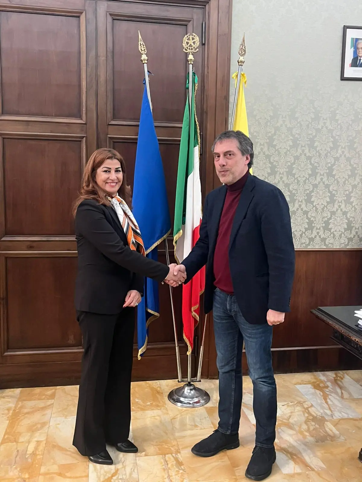 Comune, il sindaco Fiorita incontra Rezan Hama Salih, rappresentante del Governo Regionale del Kurdistan (KRG) in Italia