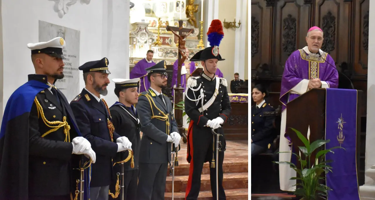 Pasqua:\u00A0la messa officiata dal vescovo Nostro con le Forze armate,\u00A0di polizia\u00A0e gli altri corpi dello Stato nel Duomo di San Leoluca\n