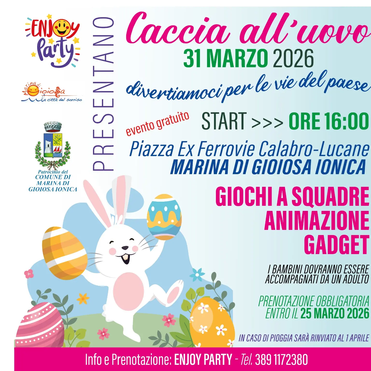 Un pomeriggio di sorrisi a Marina di Gioiosa: il 31 marzo la prima “Caccia all’Uovo”\n