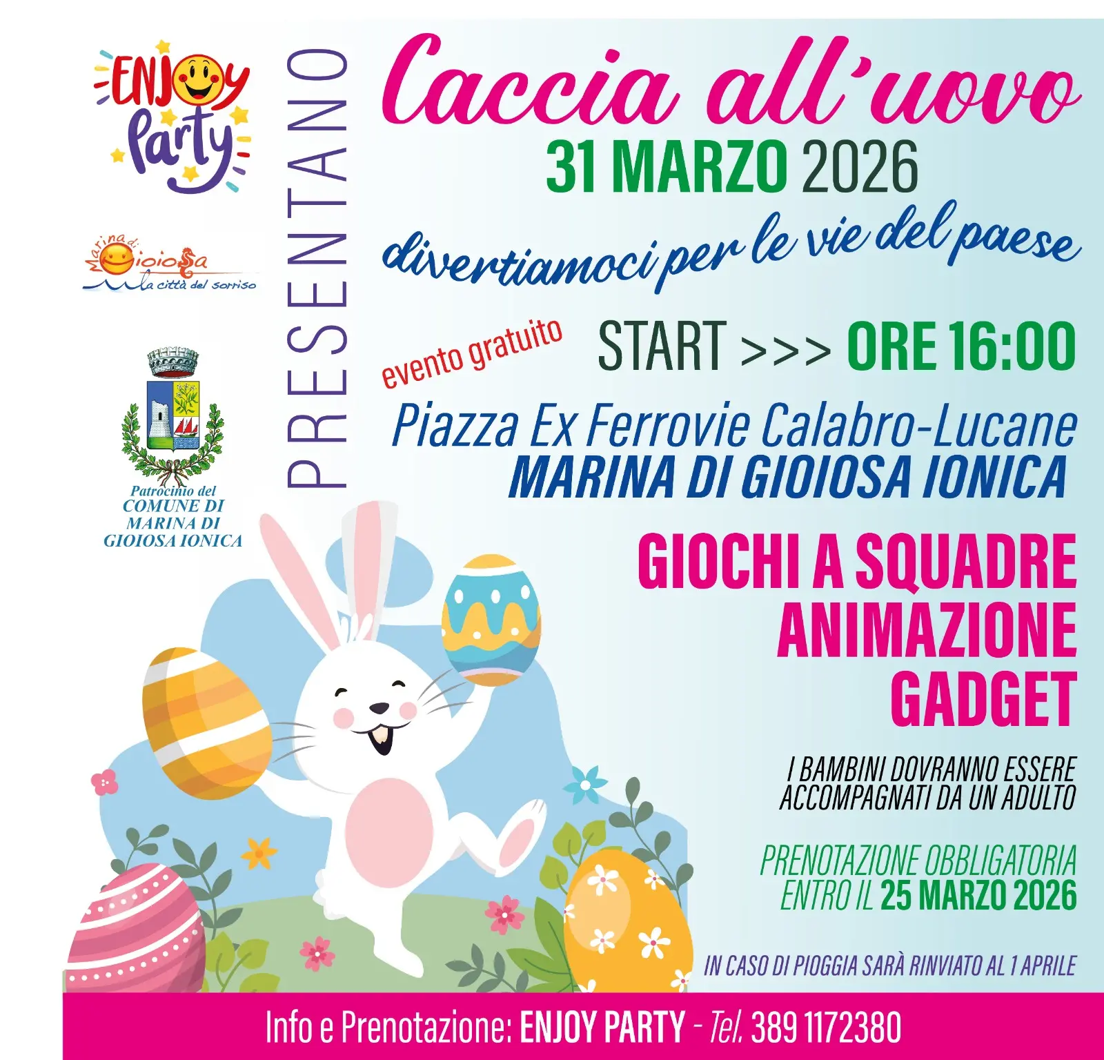 Un pomeriggio di sorrisi a Marina di Gioiosa: il 31 marzo la prima “Caccia all’Uovo”\n