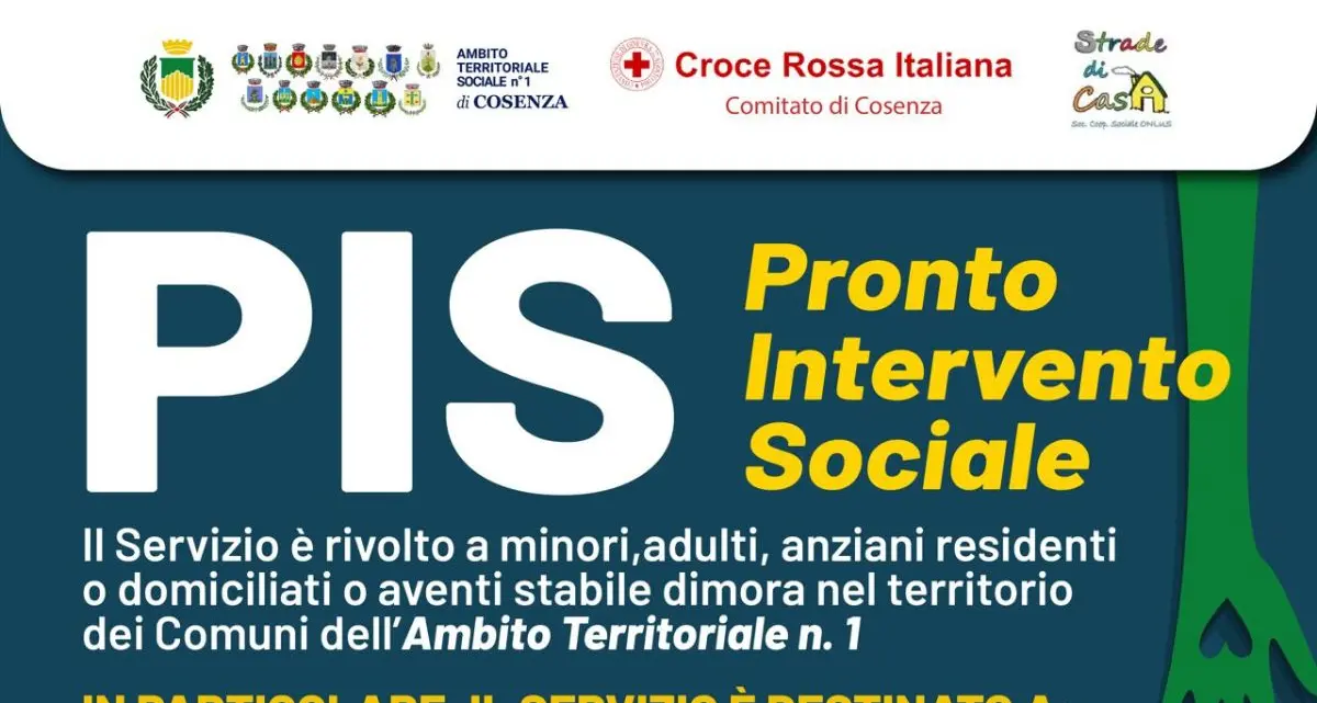 Pronto Intervento Sociale a Cosenza: lunedì 23 marzo la presentazione a Palazzo dei Bruzi\n