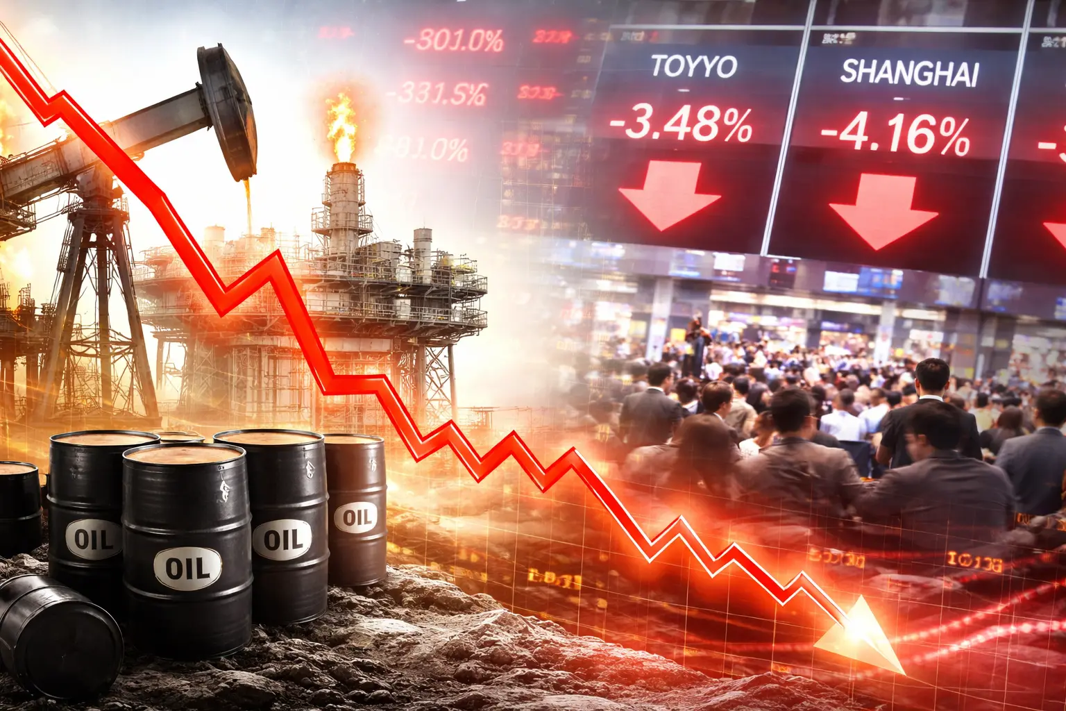 Petrolio, il prezzo sale ancora: borse asiatiche in caduta libera per la crisi Iran-USA\n