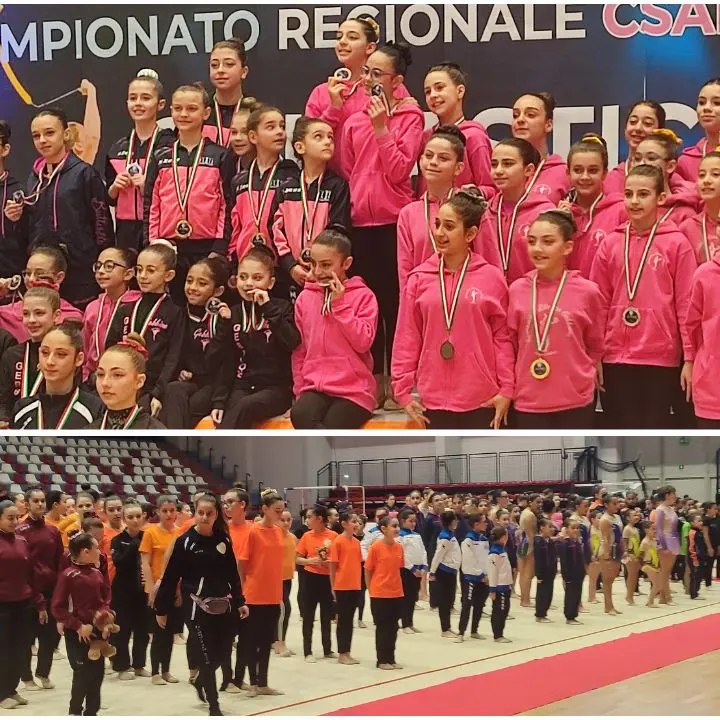 Numeri da record ai Regionali CSAIn di ginnastica ritmica: Di Tillo: «La qualità ammirata ci sprona a fare ancora meglio»\n