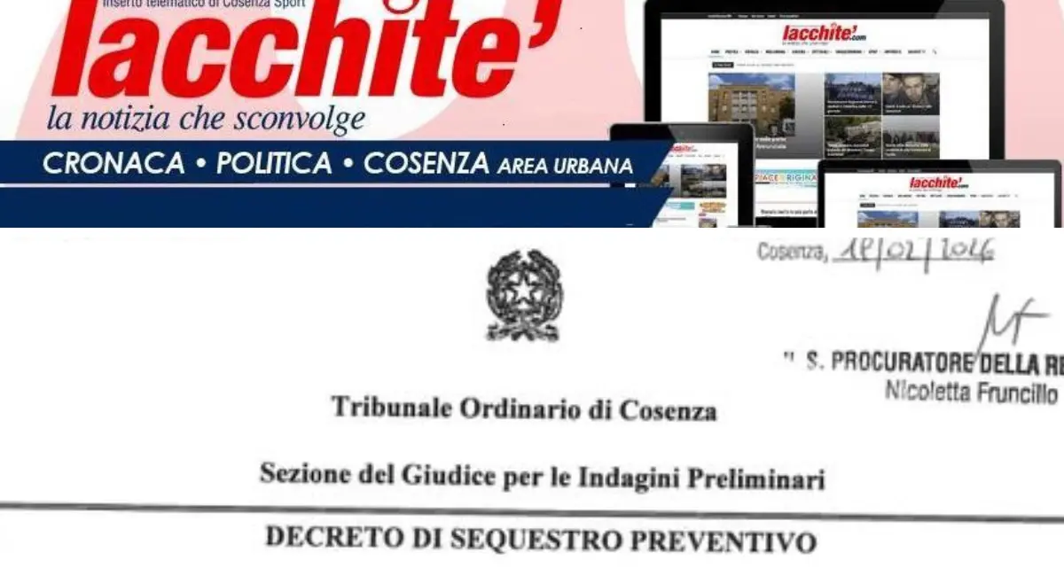 Cosenza, il Tribunale del Riesame dissequestra il blog\u00A0Iacchitè\n