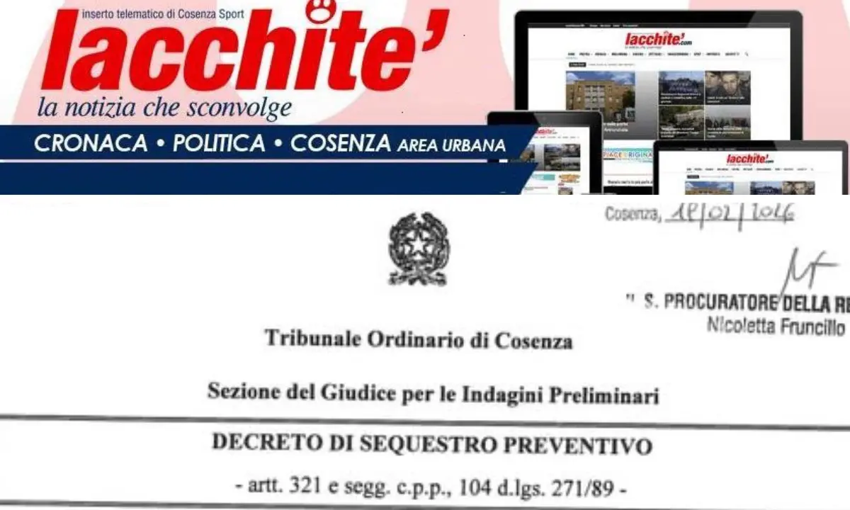Cosenza, il Tribunale del Riesame dissequestra il blog\u00A0Iacchitè\n
