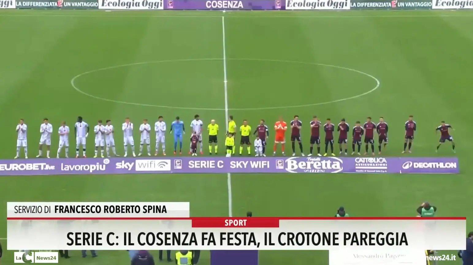 Serie C: il Cosenza fa festa, il Crotone pareggia