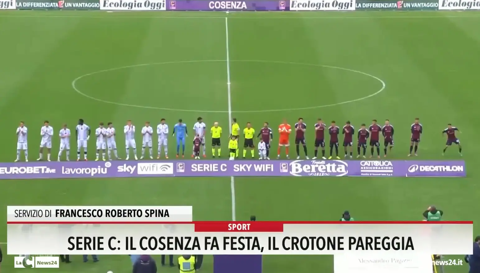 Serie C: il Cosenza fa festa, il Crotone pareggia